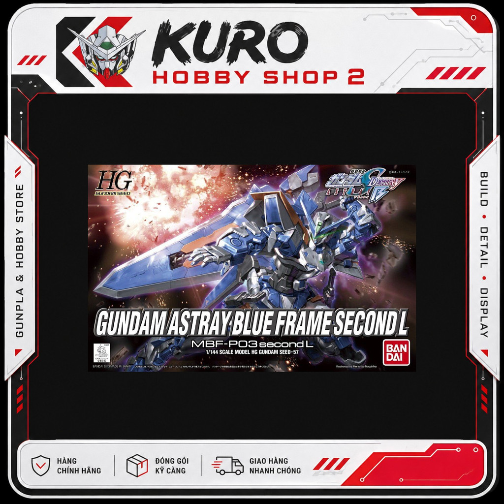 HG SEED 1/144 GUNDAM ASTRAY BLUE FRAME SECOND L - Mô Hình Lắp Ráp Bandai