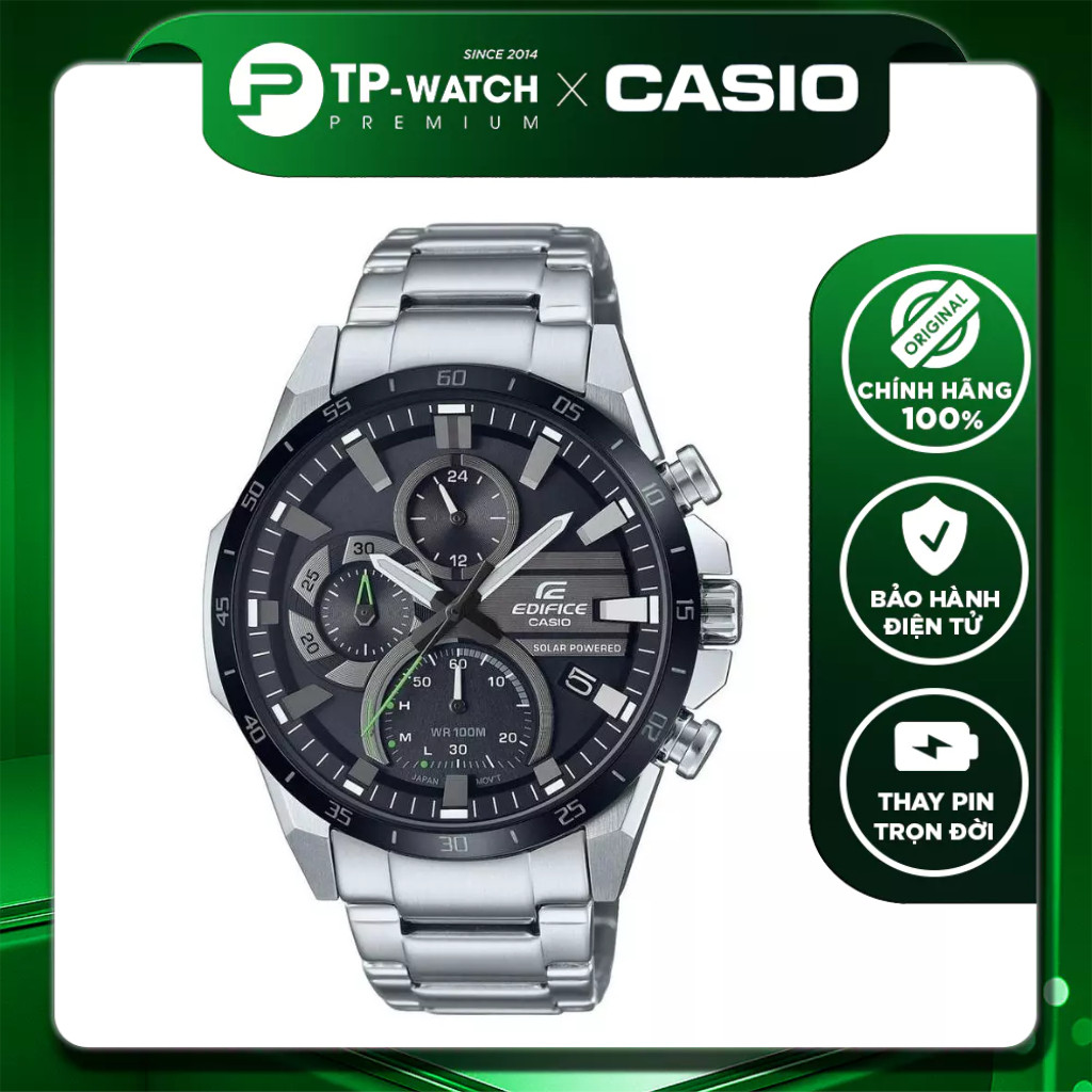 Đồng Hồ Nam Dây Thép Casio Edifice EQS-940DB-1AVUDF Năng lượng mặt trời - Chống nước 100m | Edifice 