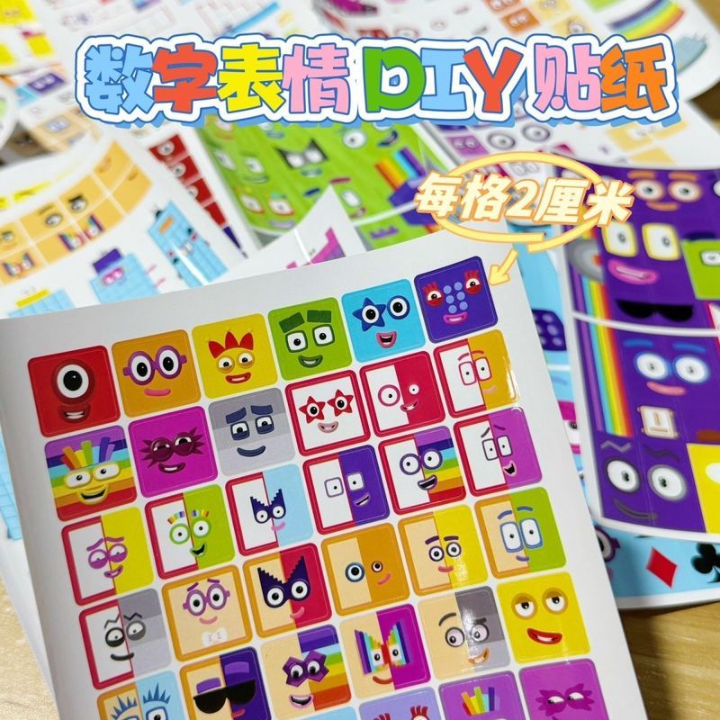 Khối Số Khối Biểu Tượng Cảm Xúc Dán 2cm Numberblocks Xếp Hình Khối Toán Học Khai Sáng Dán 8.12