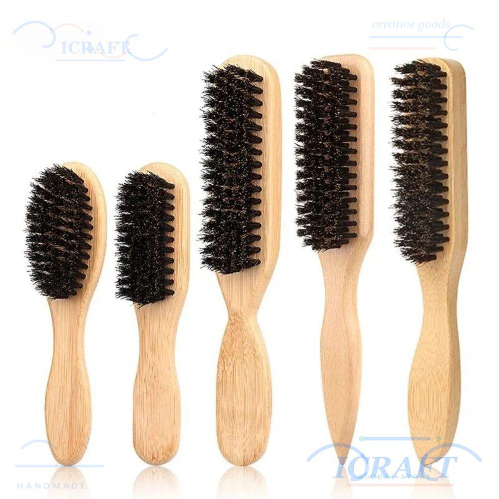 CRAFTMX Slick Back Hair Brush, Backcombing Design Smooth Boar Bristle Hair Brush, Chức năng trêu chọ