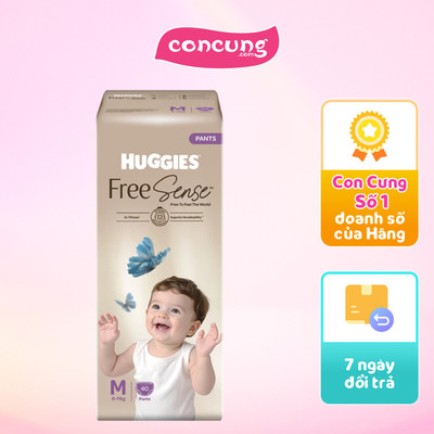 Tã quần Huggies Free Sense size M 40 miếng