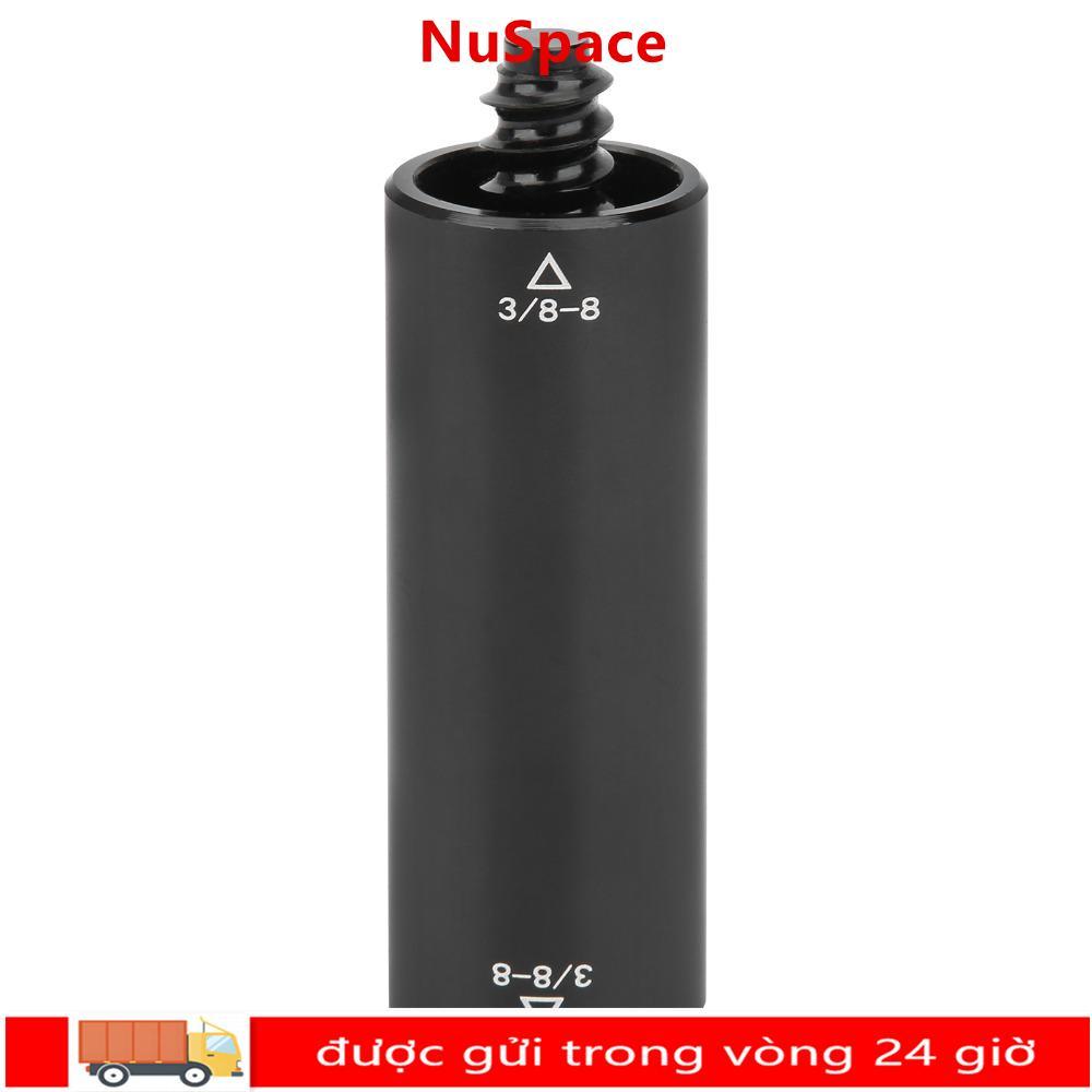 NUSSPACE Pool Extension Cue, 3 / 8-8 Răng Bida Đen Trục Giữa, Phụ Kiện Bi-a Nhôm 2OZ Pool Cue Extend