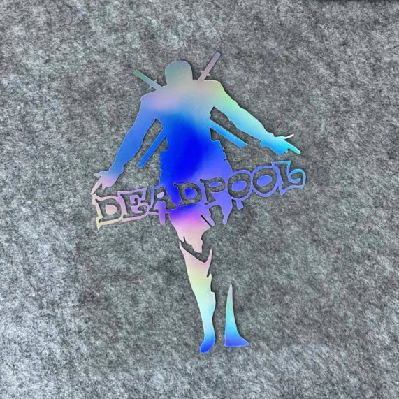 American Marvel Comics Deadpool Deadpool Hero Figure Silhouette Rear Glass Stickers Reflective Body 