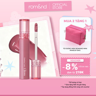 [Rom&nd] [CREAM NUDE] Son tint bóng căng mọng Romand Glasting Color Gloss 4g
