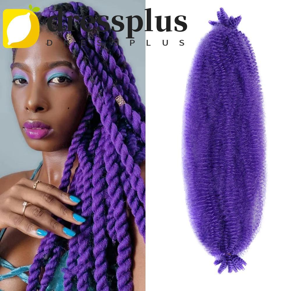 dressplus DRESSPLUS 8 Dây Marley Xoắn Bện Tóc, Tổng Hợp 24 Inch Locs Springy Twist Hair, DIY Hair Ex