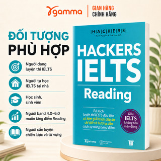 Sách - Hackers IELTS Reading - Luyện Thi IELTS Reading Band 3.0-6.0+ kèm lời giải (Gamma Books)