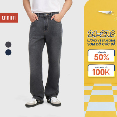 Quần jeans nam CANIFA dáng suông chất liệu mềm đứng form 8BJ25C001