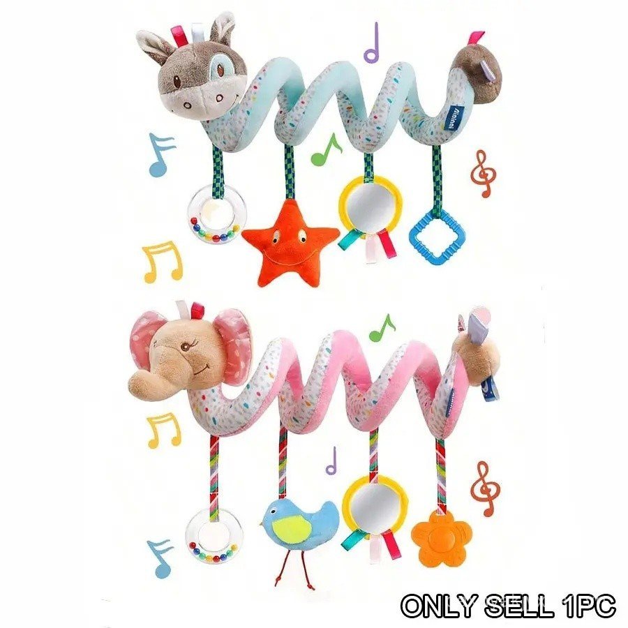 BabyStrollerCarSeatSensory, Donkey & ElephantPlushHangingforNewborns, BabyEssentialsfor3Months +, e,