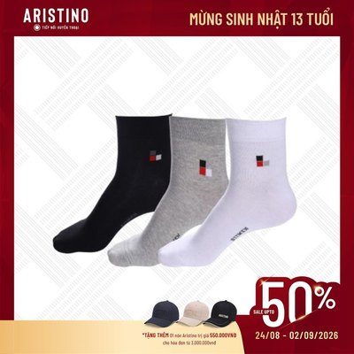 Set 3 đôi tất nam cao cổ kháng khuẩn khử mùi vượt trội Aristino Bizmen BSC003EDP02