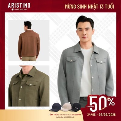 Áo Khoác Trucker Aristino Thiết Kế Dáng Regular Fit Đem Lại Nét Trẻ Trung Dày Dặn AJK606EDP01