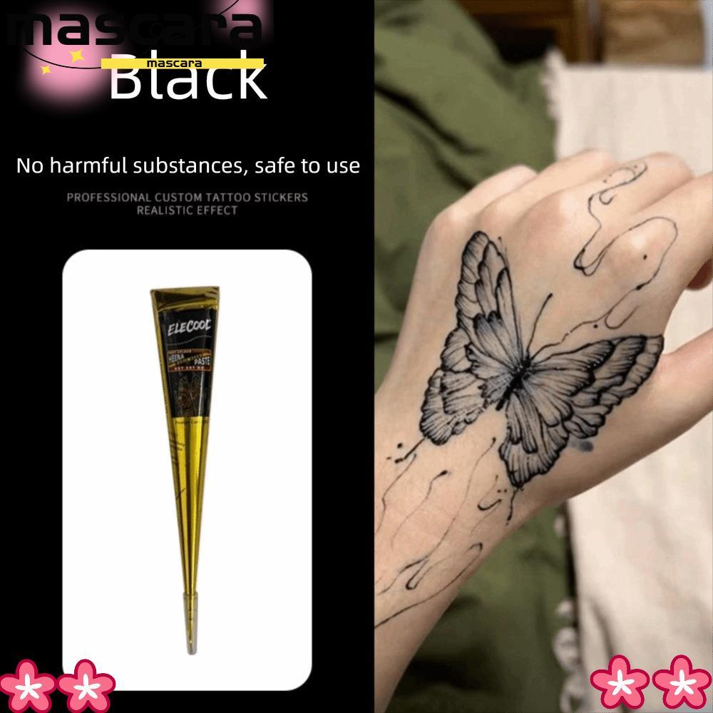 Kem xăm MARA Henna, Dễ sử dụng Bán vĩnh viễn Henna Paste Cone, Mehndi Tạm thời Đen Nâu Nâu Henna Cre