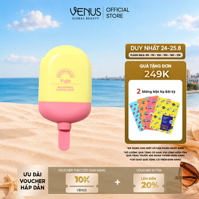 [DEAL MỞ BÁN] Mặt Nạ Ngủ Patch Holic 70ML Chiết Xuất Trái Yuja & Vitamin C Hỗ Trợ Khoá Ẩm Làm Sáng Da - THUẦN CHAY