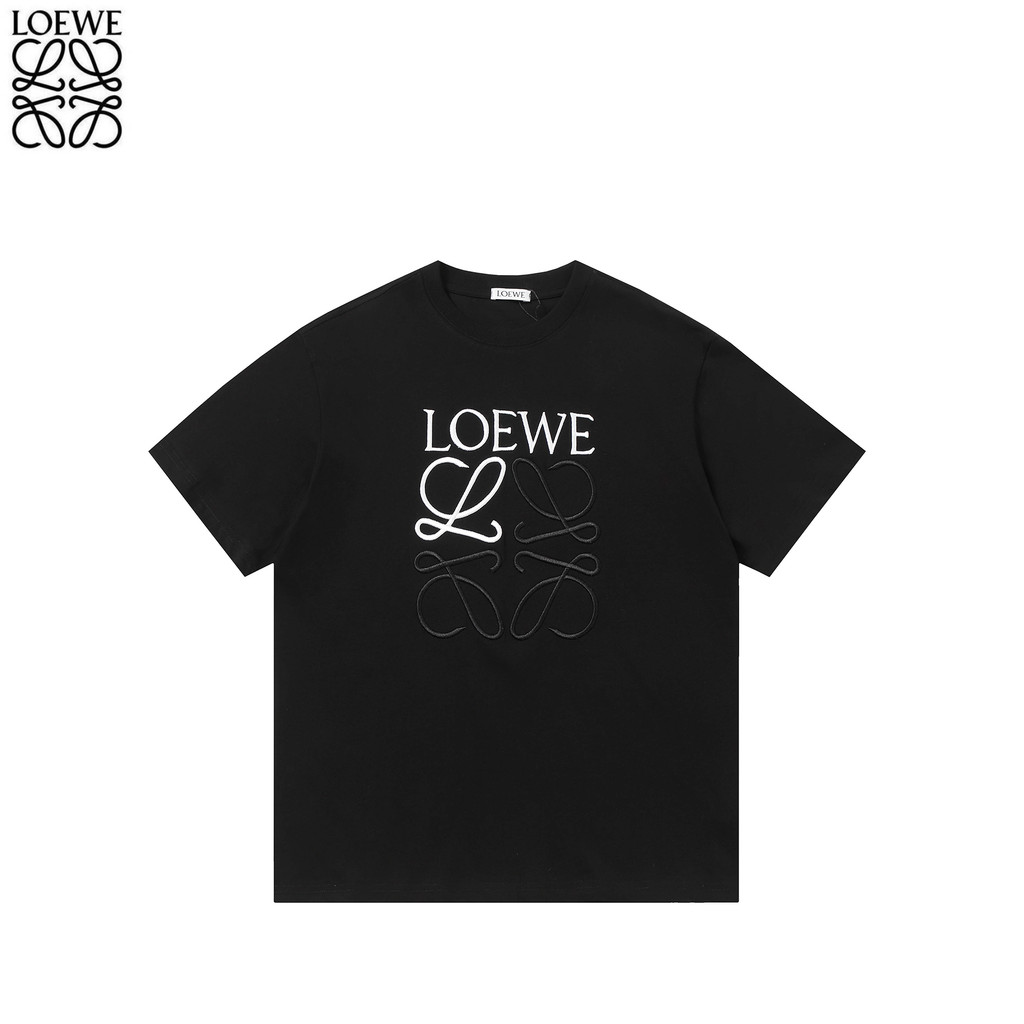 LOEWE LOEWE Mặc Hàng Ngày Áo Thun Ngắn Tay Nam Nữ Áo Chui Đầu Phù Hợp Với Ánh Sáng Mới Sang Trọng Mù