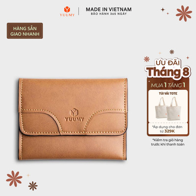 Ví Yuumy ( Thời trang nữ kiểu cầm tay dáng ngắn - Ví da Mellow YV40) Bagsmart