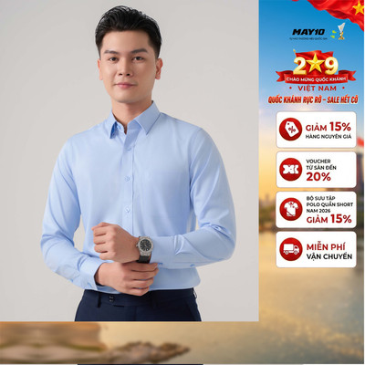 Áo Sơ mi nam dài tay May10 form RegularFit mã 010125129 AM170