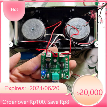 018 Mạch loa bluetooth 5.0 PAM8403 Công suất 10W (5W+5W) XH-A158, Mạch khuếch đại âm thanh chế loa b
