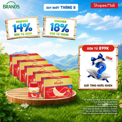 Combo 5 nước yến thật BRAND'S không đường (70 ml x 30 lọ)