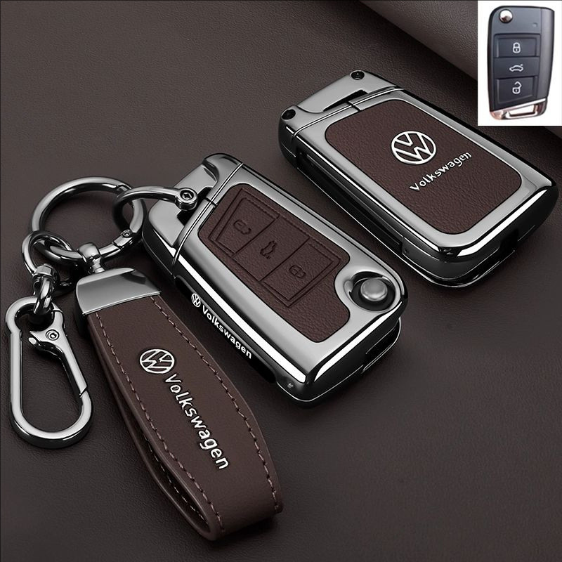 VW Volkswagen Seat Car Key Holder Cover Golf 7 MK7 Tiguan MK2 Ateca Remote Protection Key Holder Cov