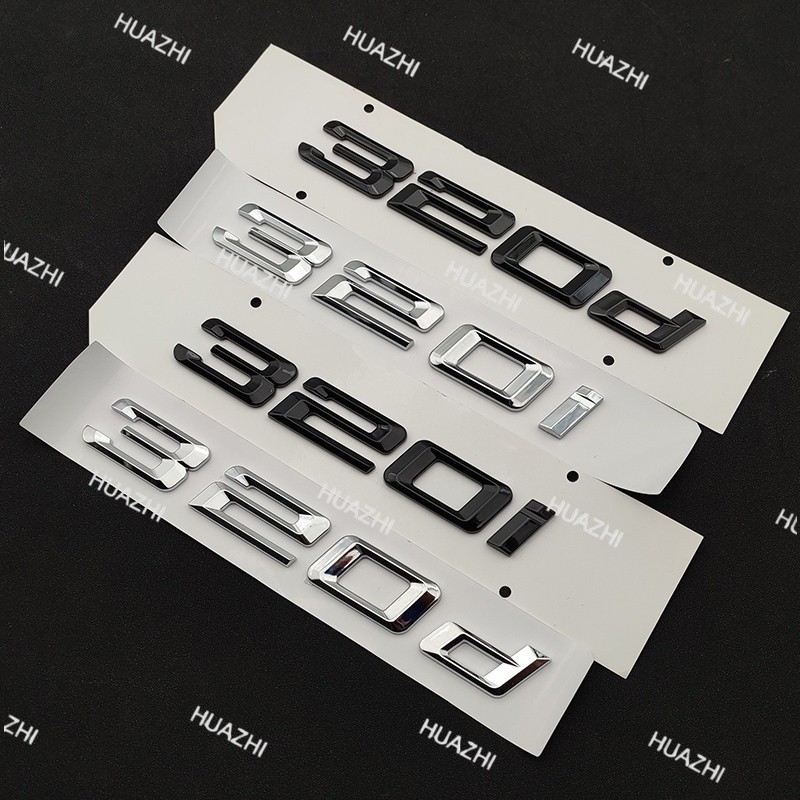 3D Chrome Xe Chữ Cái Cho Xe BMW 316i 318i 318d 320i 320d 325i 325d 330i 330d E46 E36 E90 F30 Biểu Tư