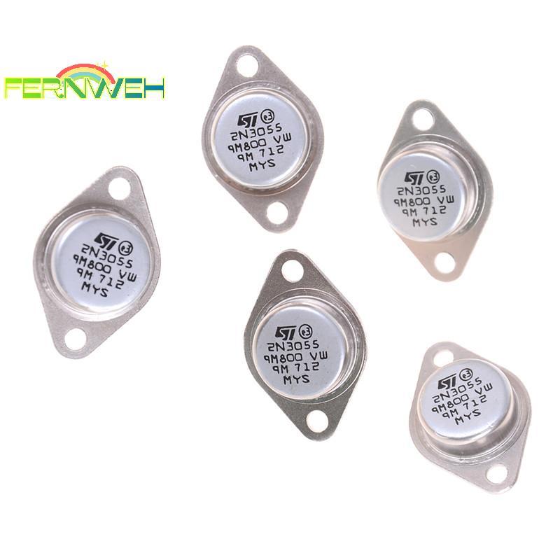 [Fernweh] 5 chiếc 2N3055 NPN AF Amp Bộ chuyển đổi nguồn âm thanh 15A 100V [MỚI]