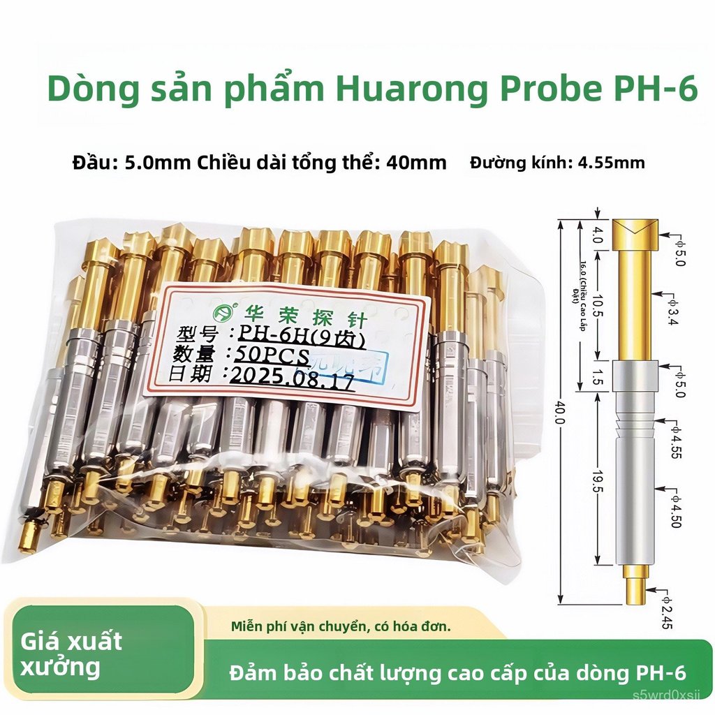Đầu dò kiểm tra Huarong PH-6H G D E B Q1 J Q2 đầu hoa mai 4.5mm