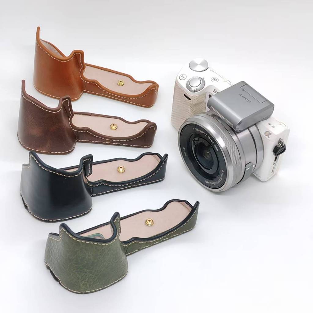 Thích hợp cho Sony NEX5 / Sony NEX5T / NEX5R Đế máy ảnh Đơn giản hàng ngày Vỏ da nhẹ Du lịch