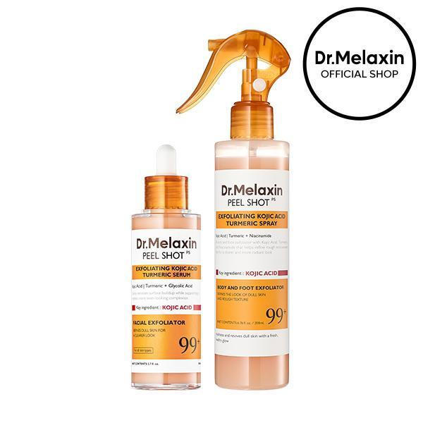 [Tiến sĩ Melaxin Official] Peel Shot Choline Acid Turmeric Two-Effect Set-99% Tinh chất axit Choline
