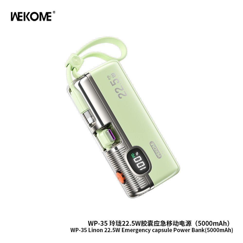 Wekome3c Mini Capsule Power Bank 5000mAh Đi kèm với Line Power Bank Power Bank MH260905