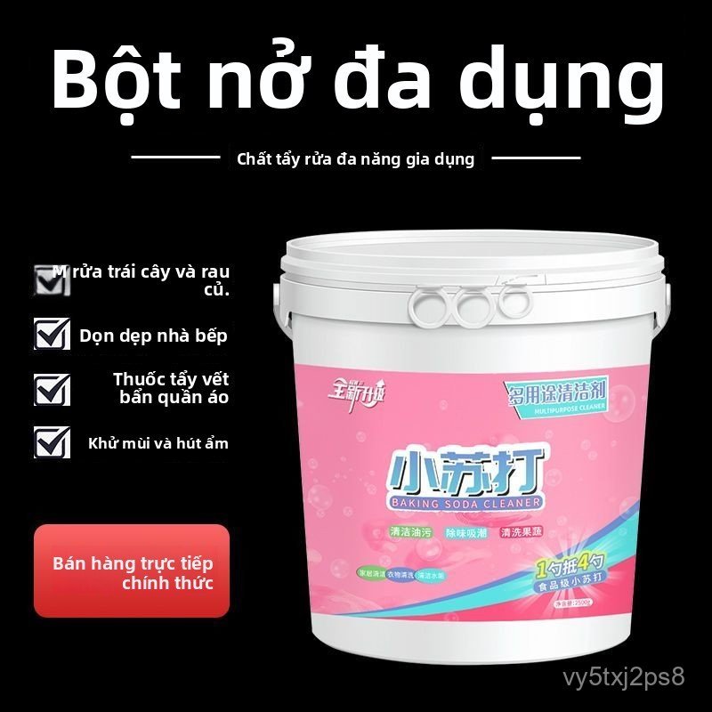 Bột baking soda tẩy rửa đa năng, giặt quần áo, tẩy ố vàng, đánh giày, chùi đáy nồi đen, sạch bong, b
