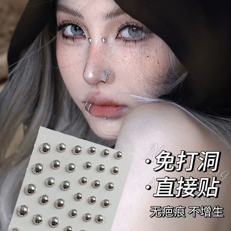 Giả Môi Miếng Dán Móng Tay Lưỡi Móng Tay Giả Không Lỗ Bụng Nút Móng Tay Môi Móng Tay Giả Không Lỗ Mô