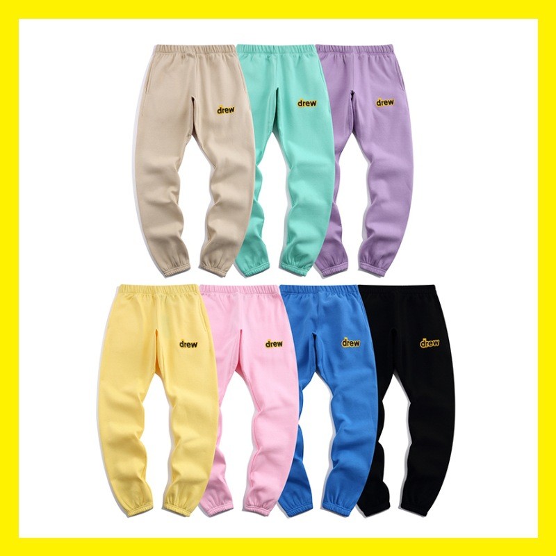 DREW Justin Bieber Smiley Quần Dài Nam Nữ Cặp Đôi Phố Cao Đường Phố Mặc Quần Thường Ngày Mồ Hôi