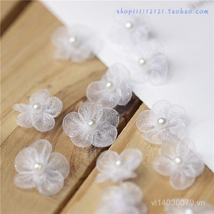 Quần áo Đường kính thủ công Năm cánh hoa 5 Yuan Mini Hoa Centimeter Phụ kiện mảnh DIY31.4 Ngọc trai 