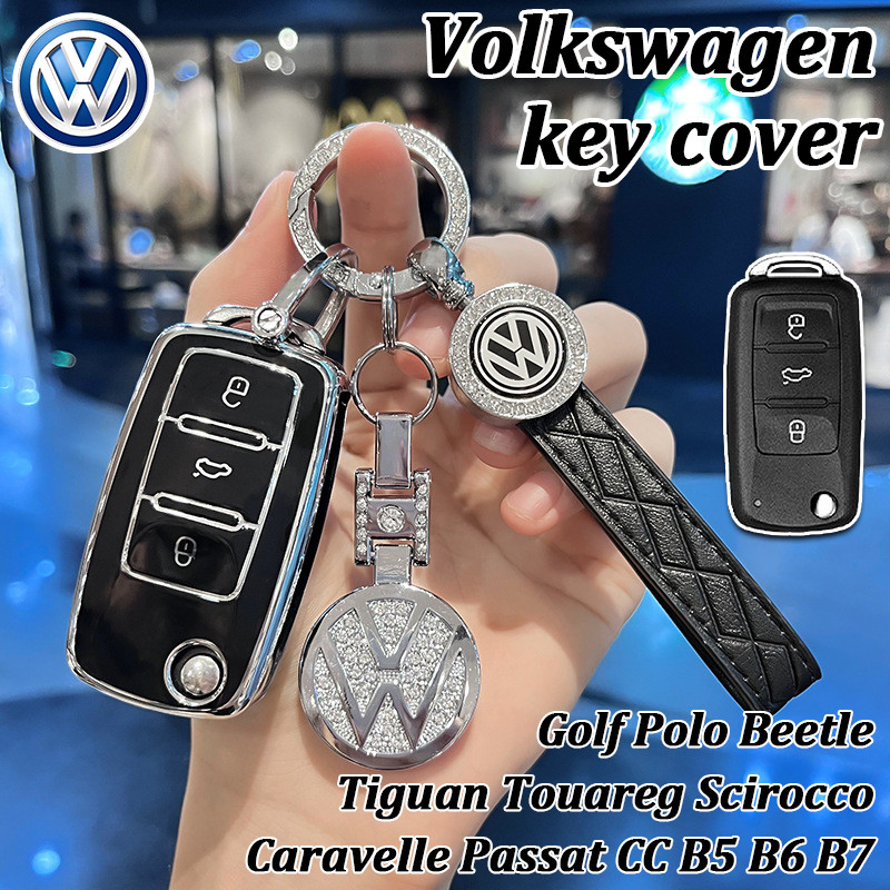 Ốp Chìa Khóa Volkswagen Cho Golf Polo Beetle Tiguan Touareg Scirocco Caravelle Passat CC Passat B5 B