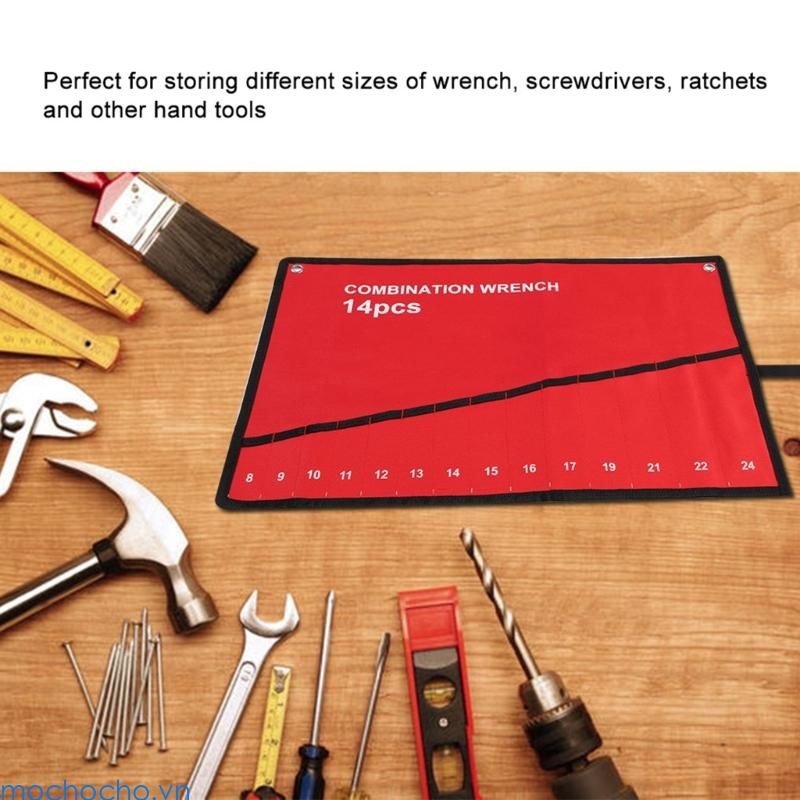 Mochocho Heavy Duty Oxford Tool Roll Tool Bag Organizer Heavy Duty Oxford Cờ lê Túi