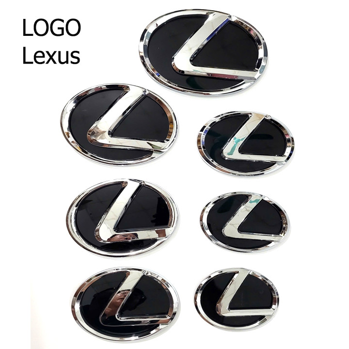(Phụ kiện) Phụ kiện logo Lexus – Logo trong đen ngoài crom, nhiều size, phù hợp các dòng xe Lexus