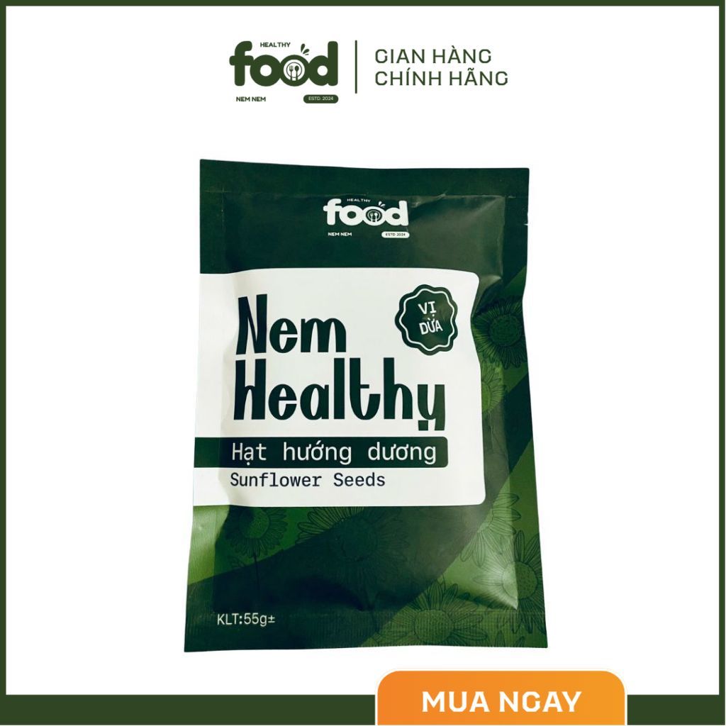 Hạt Hướng Dương Vị Dừa Nem Healthy – Snack Ăn Vặt Dinh Dưỡng, Tốt Cho Sức Khỏe | Nem Healthy Food