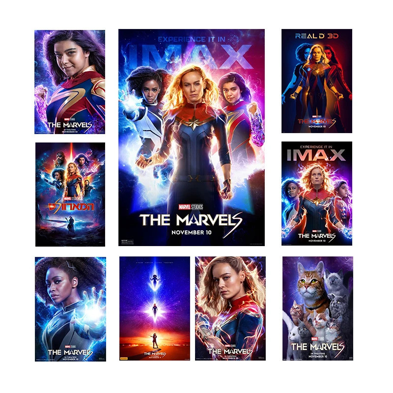 Captain Marvel Phim Marvel Siêu Anh Hùng Poster HD Nghệ Thuật In Trang Trí Tường Nhà, Không Khung Tr