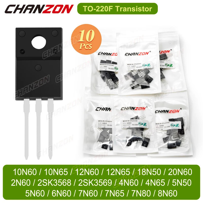 5 Chiếc FQPF 10N60C 10N65C 12N60C 12N65C 18N50C 20N60C 2N60C 4N60C 5N50C 5N60C 6N60C 7N60C 7N65C 7N8