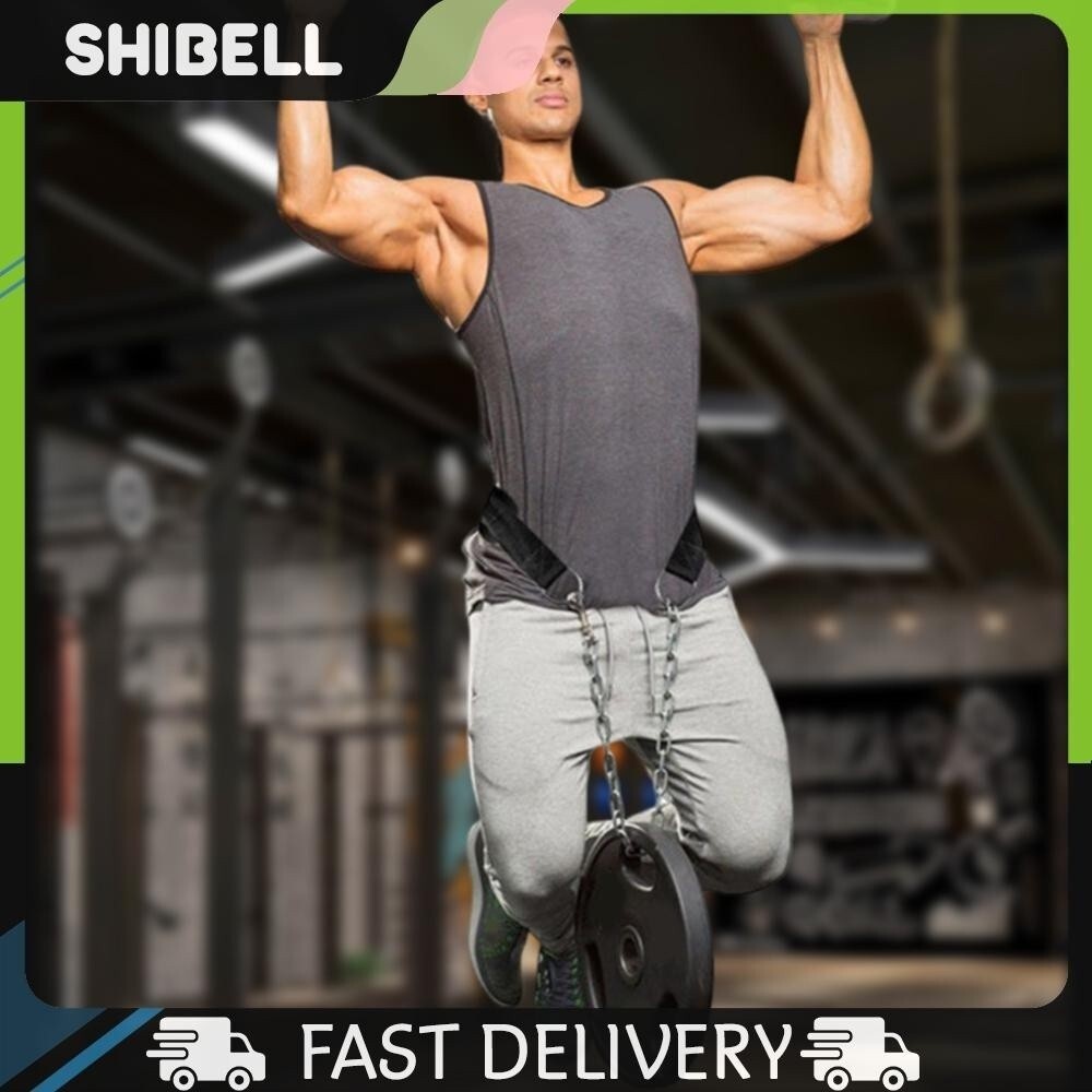 Pullup Belt Weighted Dip Belt with Chain Weightlifting Back Support Strap