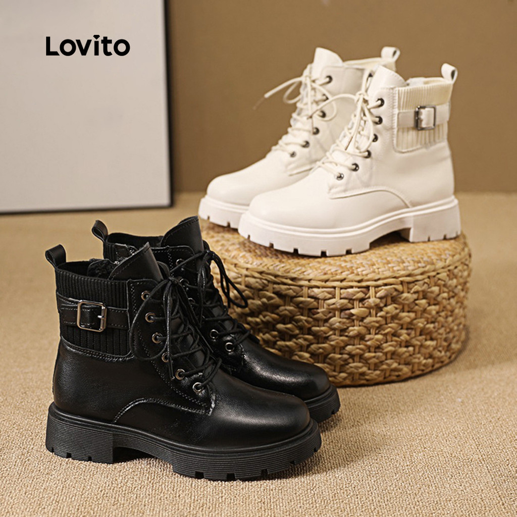 Lovito Boots Dệt Chất Sang Trọng Cho Phụ Nữ LFA100021 | BigBuy360 - bigbuy360.vn