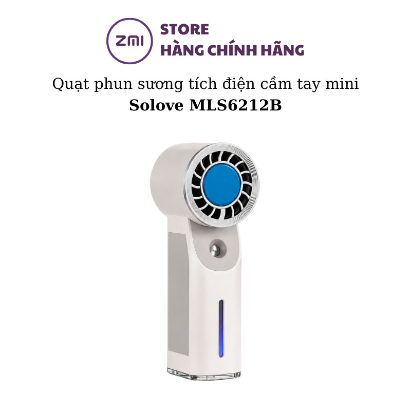 Quạt phun sương tích điện cầm tay mini Solove MLS6212A / Solove MLS6212B (có sò lạnh) - Bảo hành 1 t