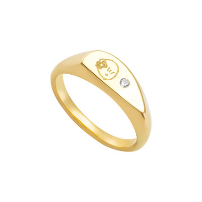 Nhẫn Bạc đính đá PNJ ❤️ HELLO KITTY XM00Y000084
