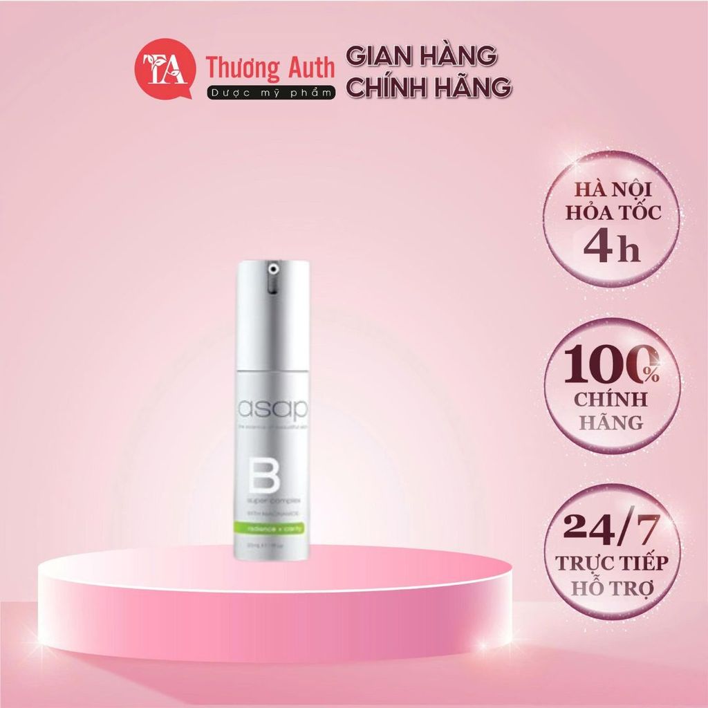 [Hàng công ty] Serum ASAP Super B Complex with Niacinamide | Tinh chất sáng da, phục hồi, cải thiện 