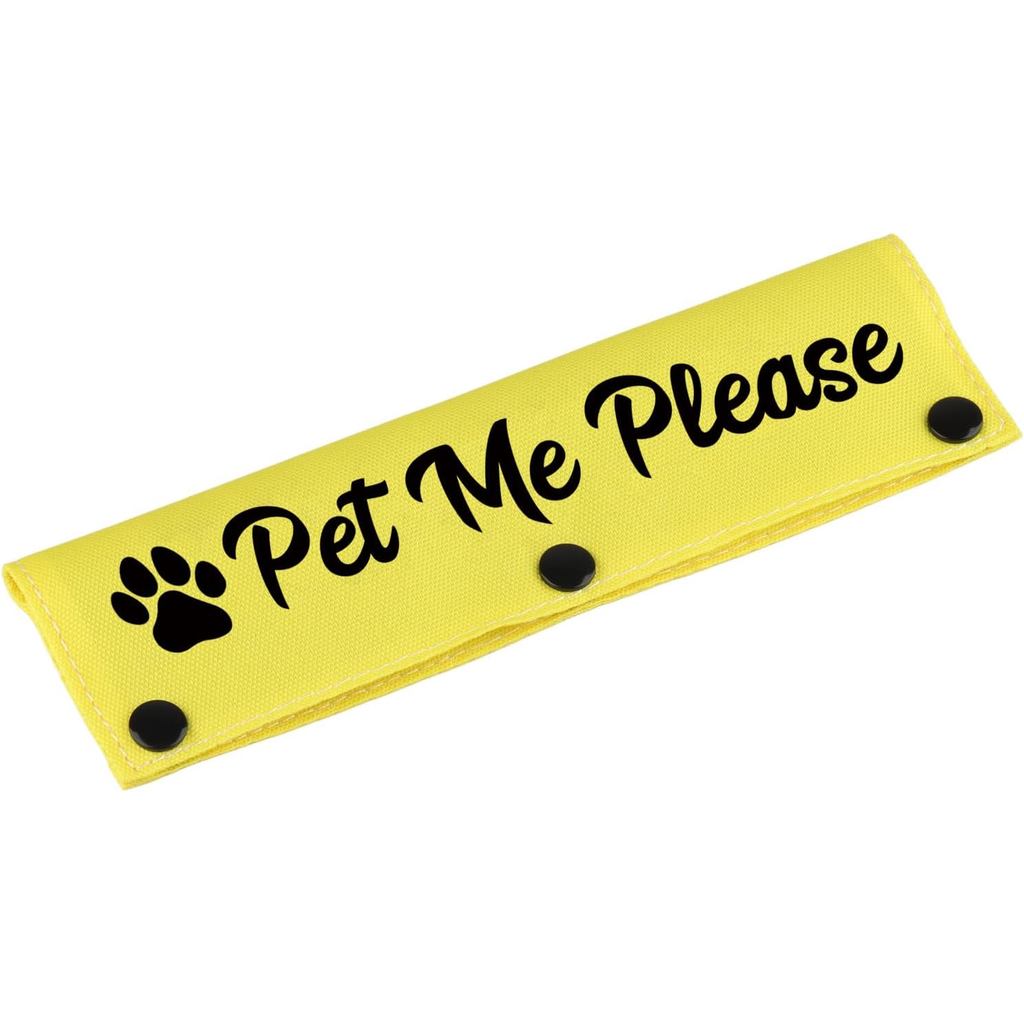 Dây xích chó vui nhộn Pet Me Please Dog Leash Wrap Alert Treo ID Patch Tag Quà tặng sinh nhật cho th