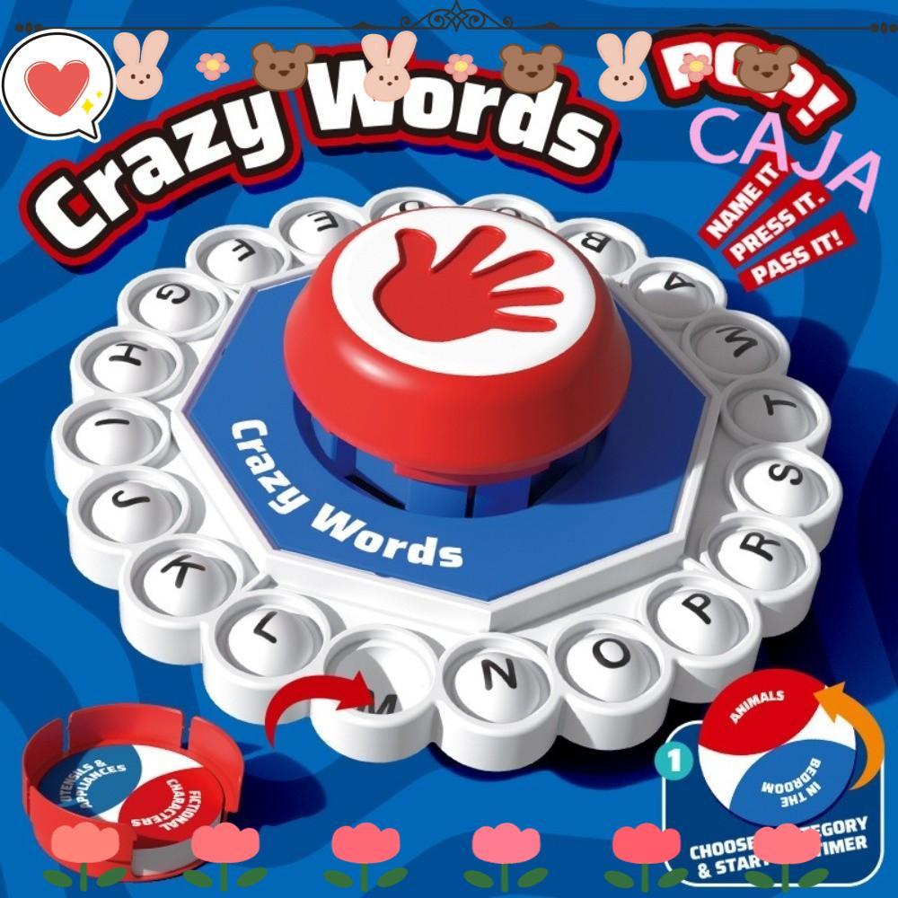 CAJA1 Crazy Words Board Game, Letter Spelling Quick Thinking English Board Game, Creative ABS Puzzle