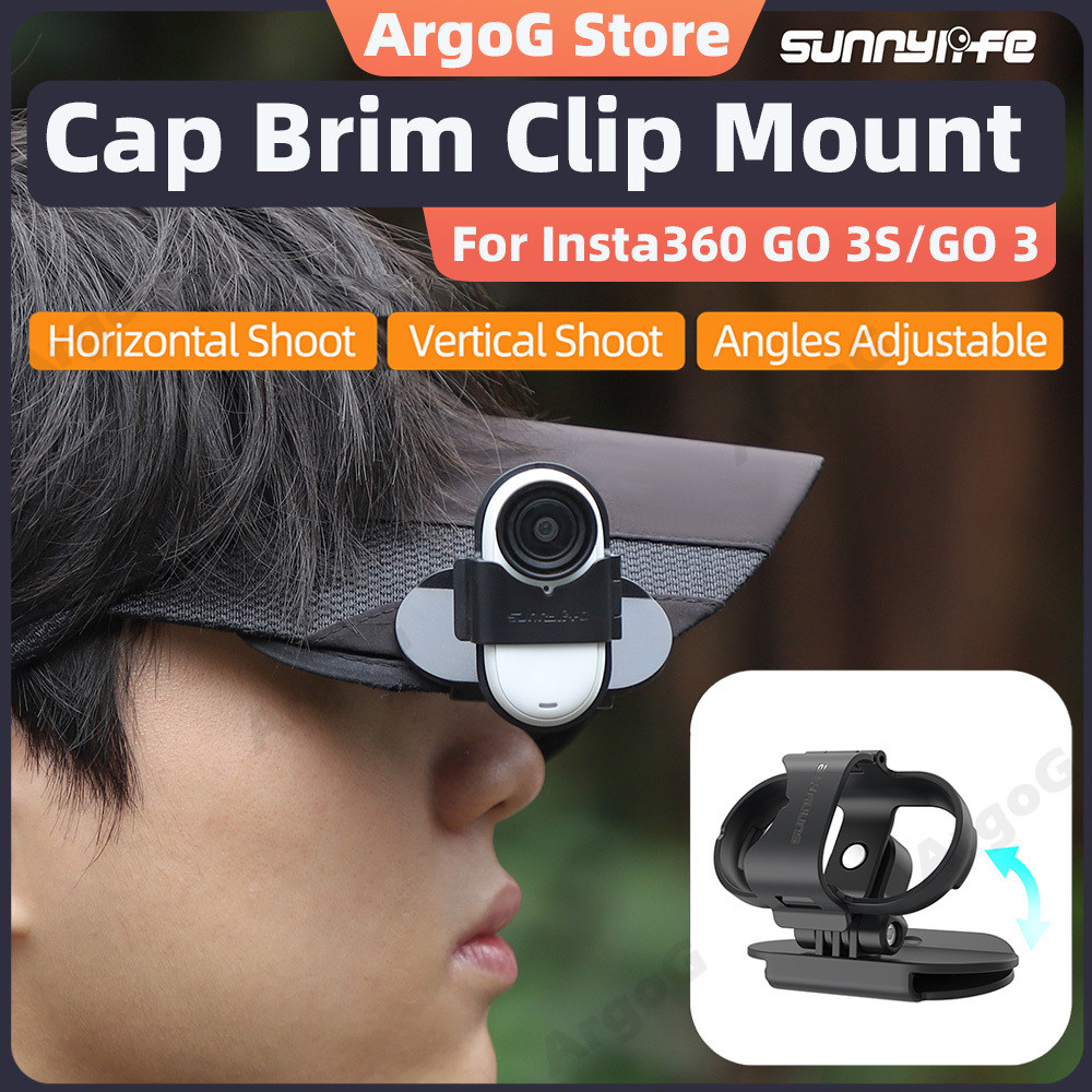 Sunnylife Kẹp Mũ cho Insta360 GO 3S/GO 3 Gắn POV - Phụ Kiện Insta360 GO 3S