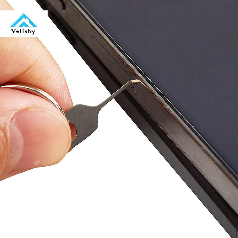 Velishy 5 Cái / bộ Thẻ SIM Eject Pin Dụng Cụ Chìa Khóa Kim Thẻ SIM Khay Đựng Eject Pin Cho Điện Thoạ