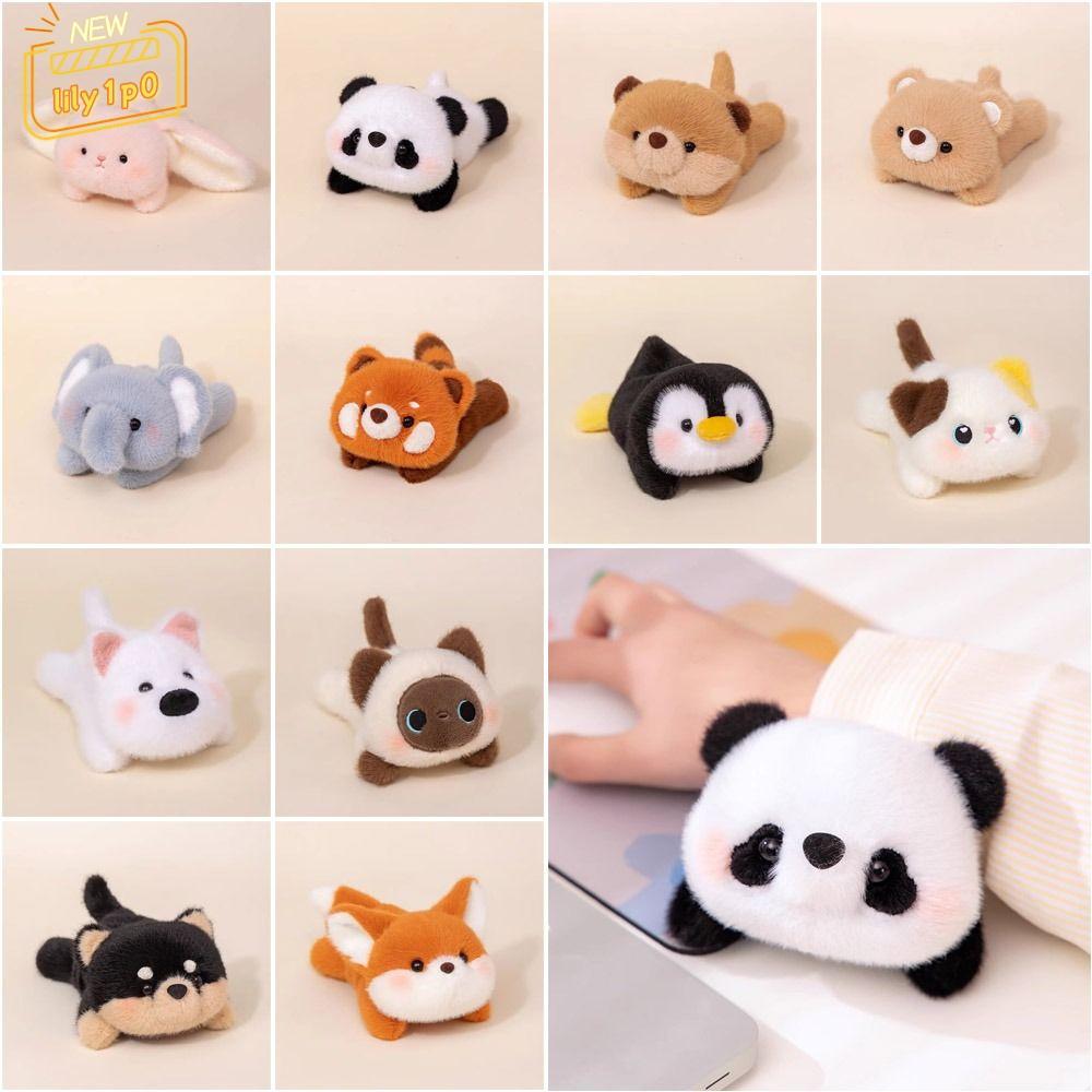 LILY1P0 Gối Thú Nhồi Bông, Búp Bê Đồng Hành Sang Trọng Gấu Voi, Kawaii 17cm Siêu Mềm Sang Trọng Cổ T