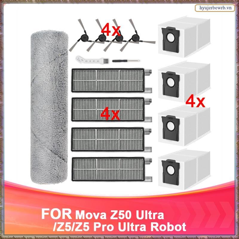 Bộ thay thế cho phụ kiện Z50 Ultra cho cây lau nhà lăn Z50 Ultra / Z5, Bàn chải bên, Bộ lọc HEPA, Tú