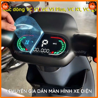Miếng dán bảo vệ mặt đồng hồ xe điện cho V1, K1, Q1, V1 Plus V1+ JVC Sonco chống trầy CƯỜNG LỰC NANO SIÊU TRONG 9H xanh